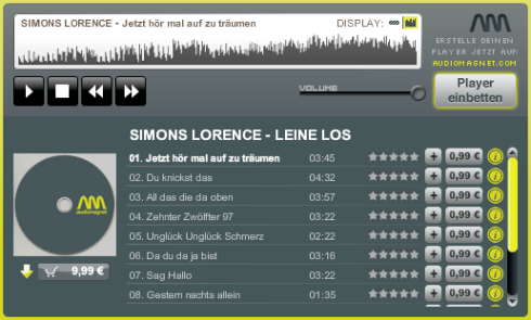 Unser Album LEINE LOS im Audiomagnet-Player